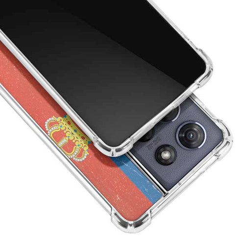 Serbia Flag Distressed Moto G Play 5G (2025) Clear Case